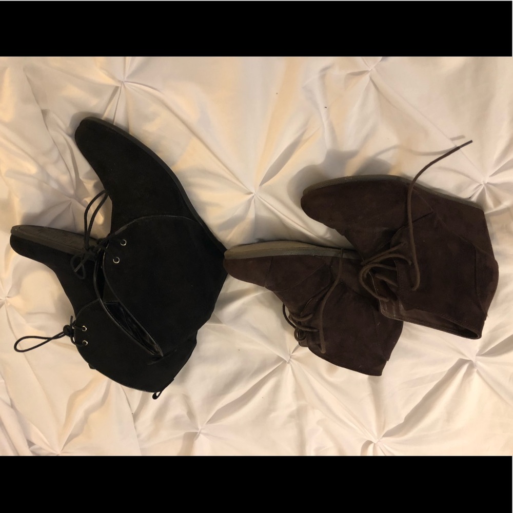 Brown and black booties bundle